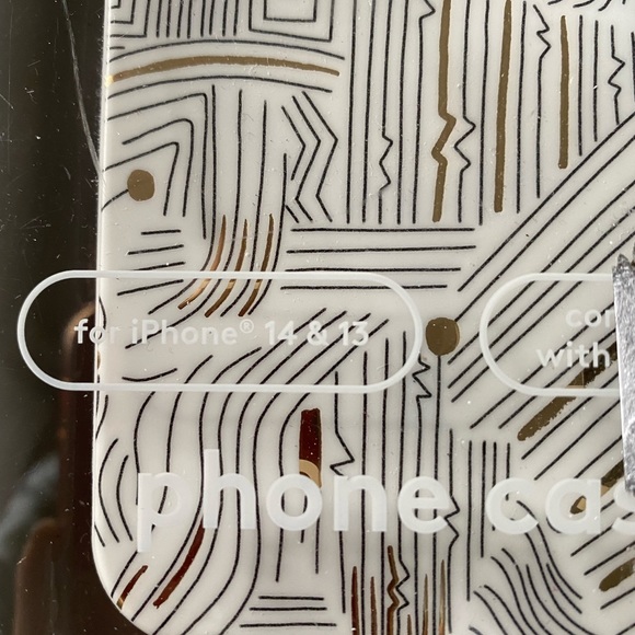 NWT Heyday iPhone 13 iPhone 14 case white and gold Natasha Anderson collection - Picture 2 of 3